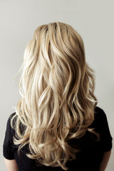 rh1488rt8 dark blonde with lightest blonde highlights and golden brown roots